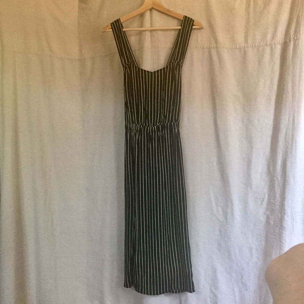 Striped Pinafore Dress